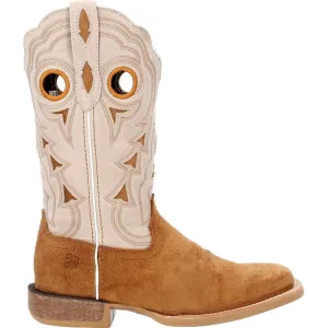 Durango Women's Lady Rebel Pro Cashew Rough Out & Bone Square Toe Cowgirl Boots DRD0423