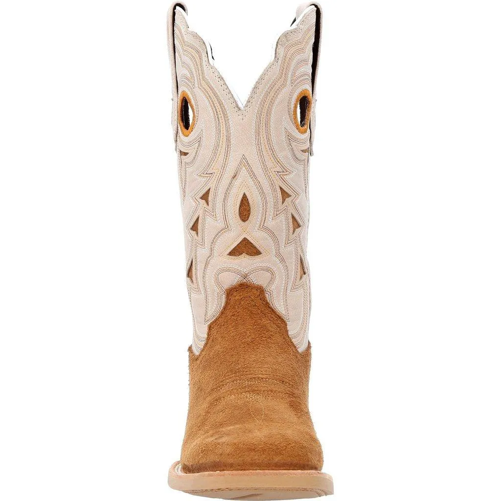 Durango Women's Lady Rebel Pro Cashew Rough Out & Bone Square Toe Cowgirl Boots DRD0423