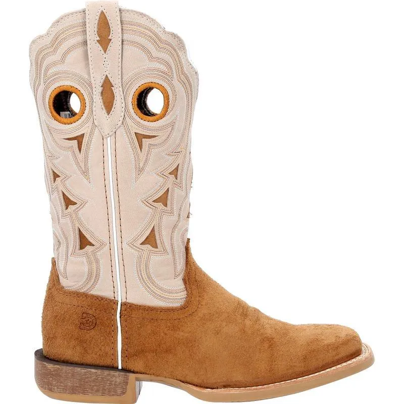 Durango Women's Lady Rebel Pro Cashew Rough Out & Bone Square Toe Cowgirl Boots DRD0423