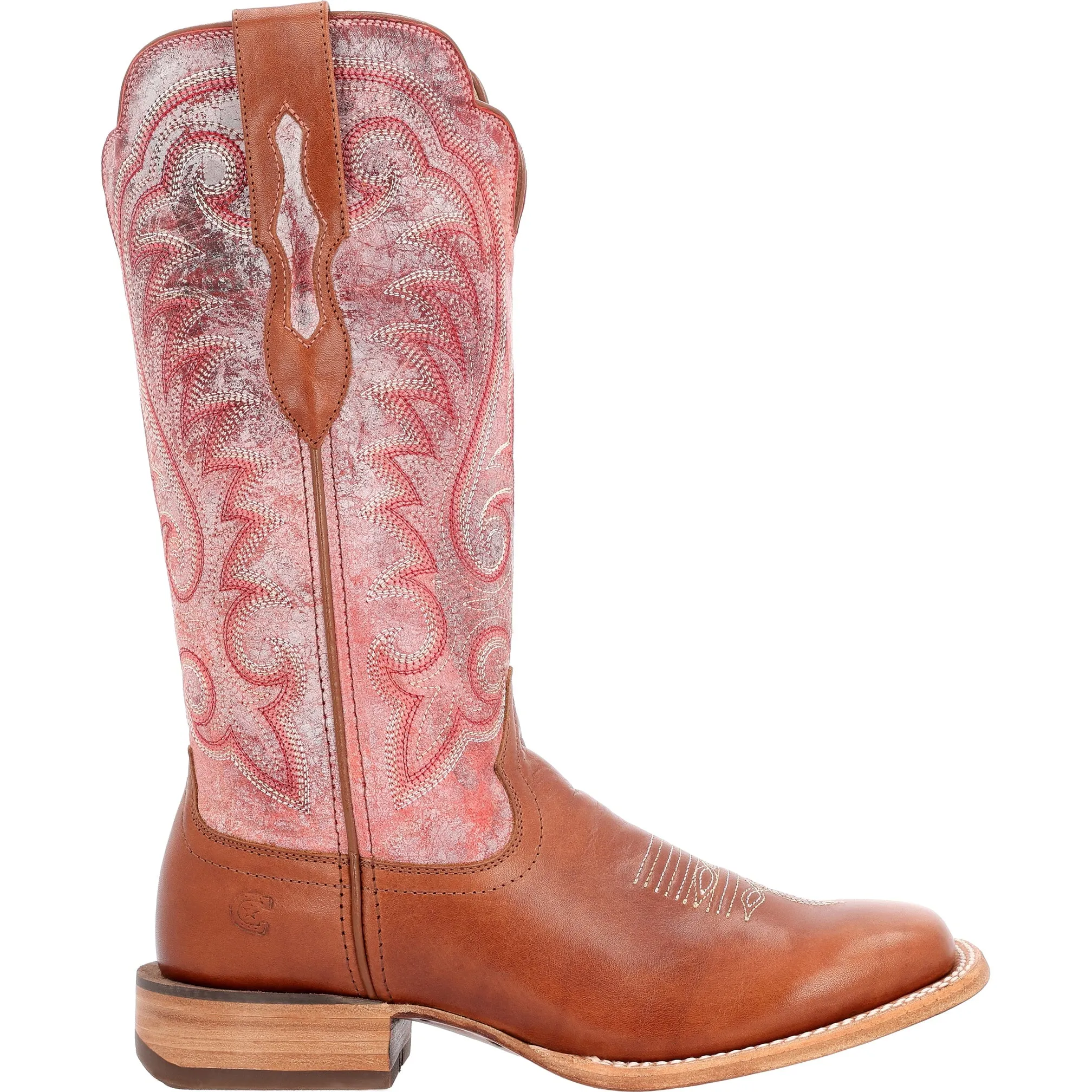 Durango Women's Tawny English Rose Leather Square Toe Boot DRD0454