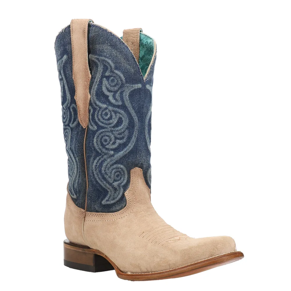 Embroidered Square Toe Cowboy Boots