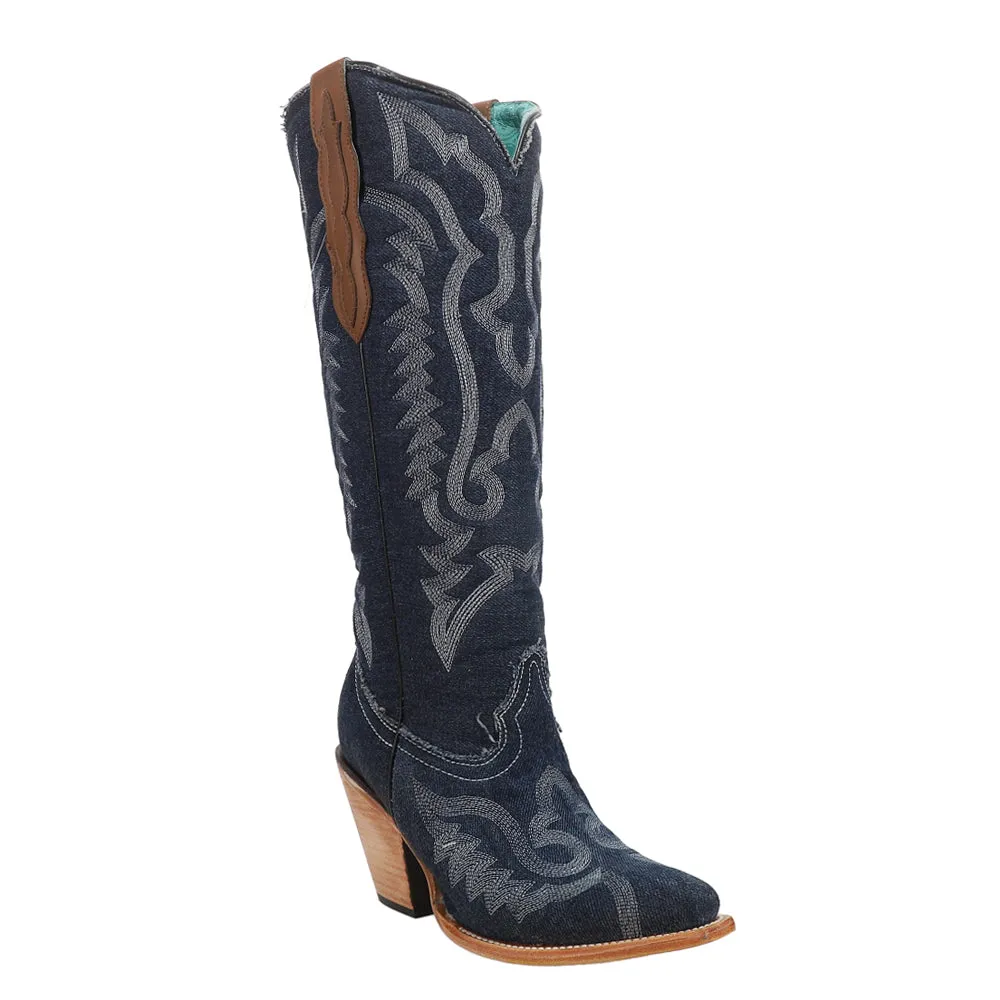 Embroidered Tall Pointed Toe Cowboy Boots