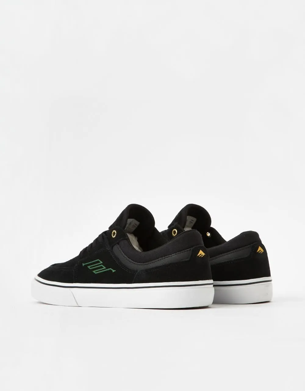 Emerica Hoban Skate Shoes - Black/White/Gold