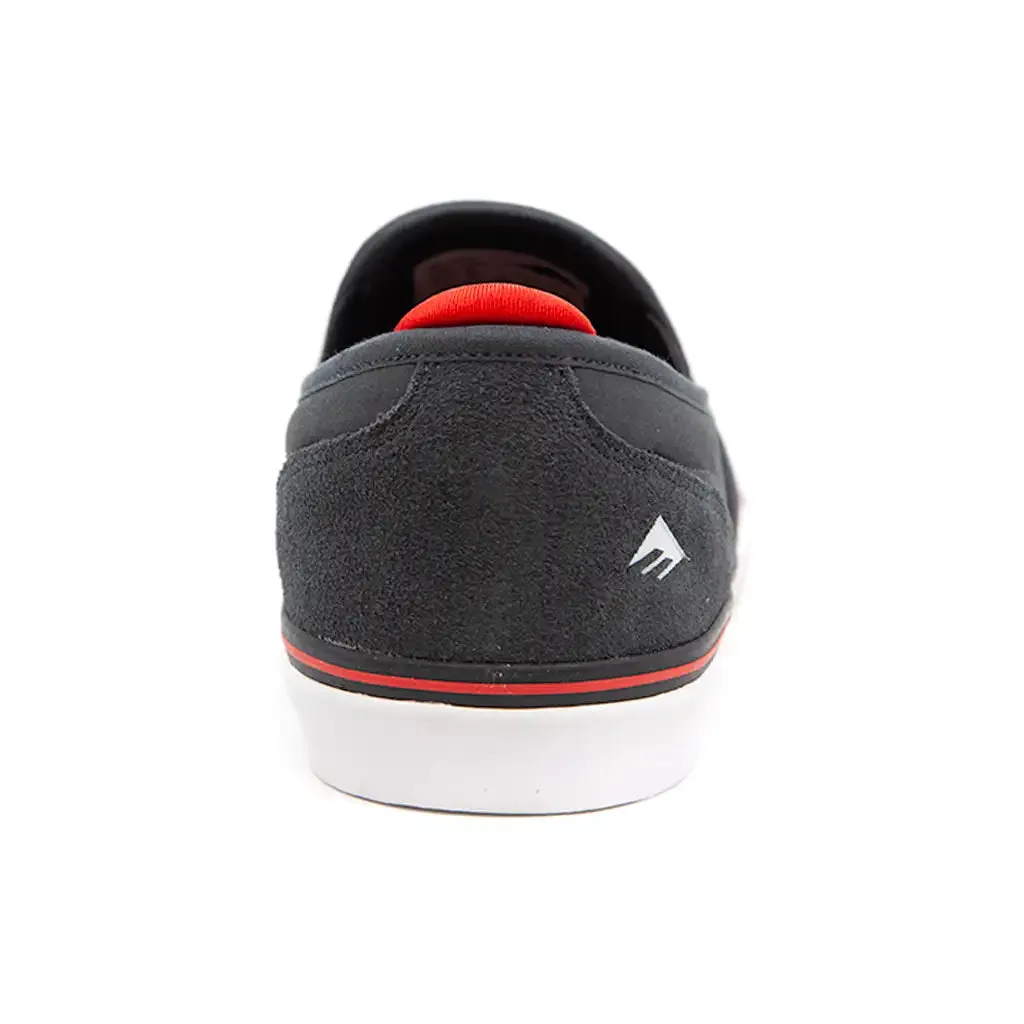 Emerica Wino G6 Slip-On Skate Shoe - Dark Grey / Black / Red