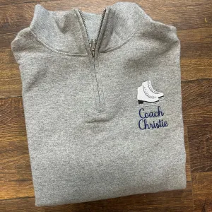 Figure Skating Coach Quarter Zip Sweatshirt