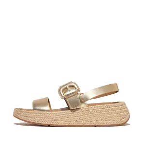 Fitflop F-Mode Espadrille Bucke M/L Flatform Sandals Platino