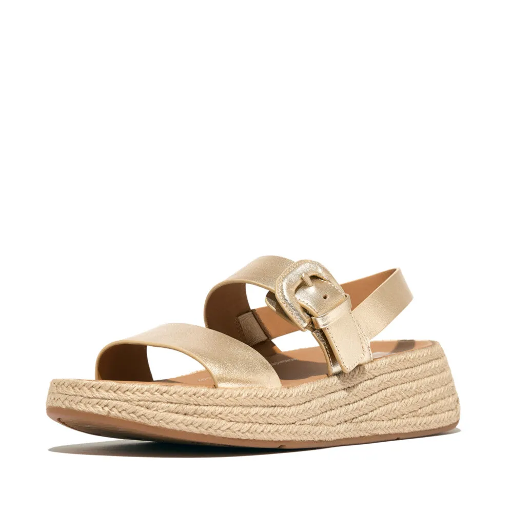 Fitflop F-Mode Espadrille Bucke M/L Flatform Sandals Platino