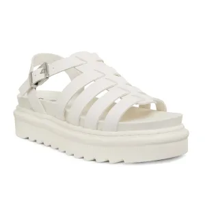 Force Sandal in White Smooth