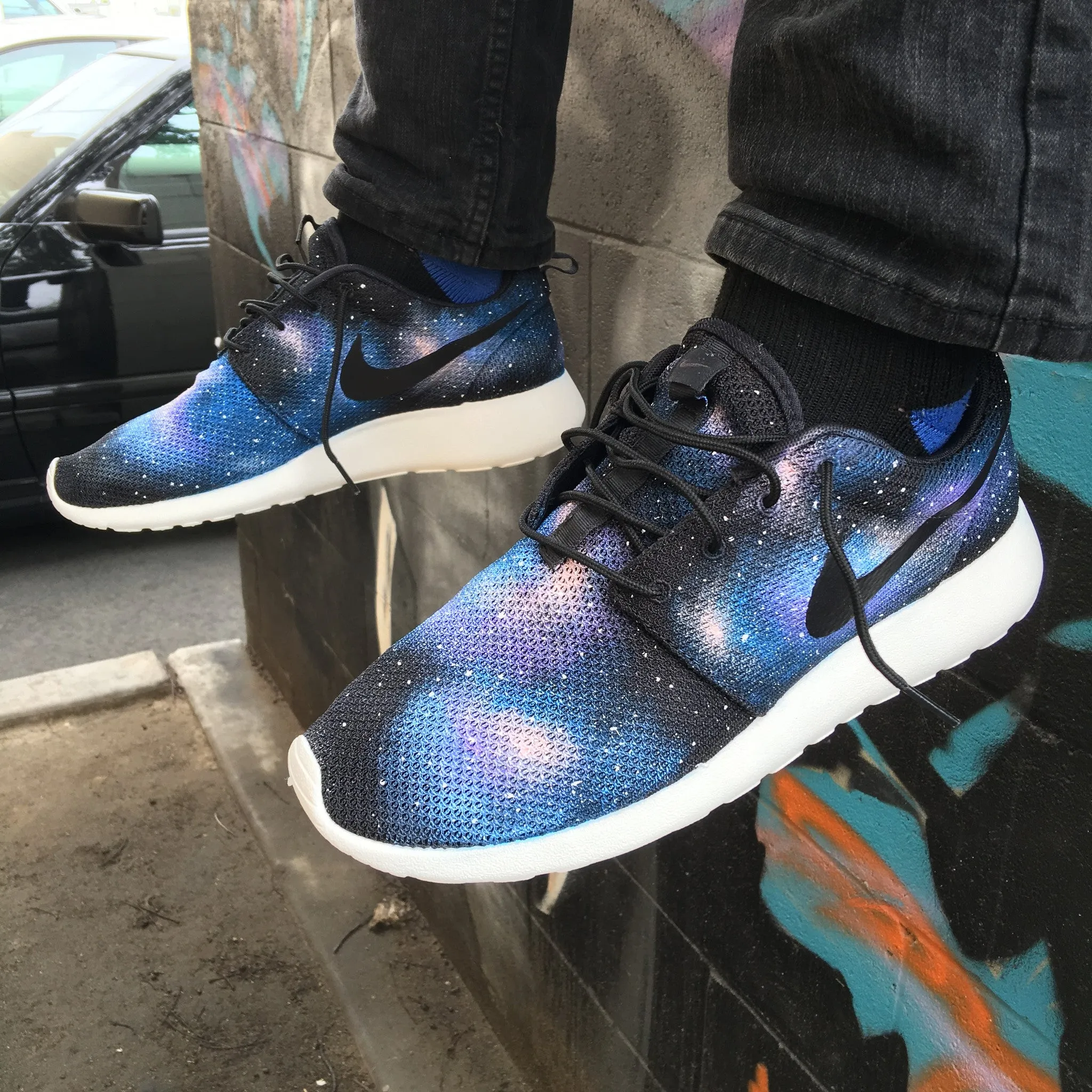 Galaxy Roshe One - Custom Hand Painted Nike Sneakers