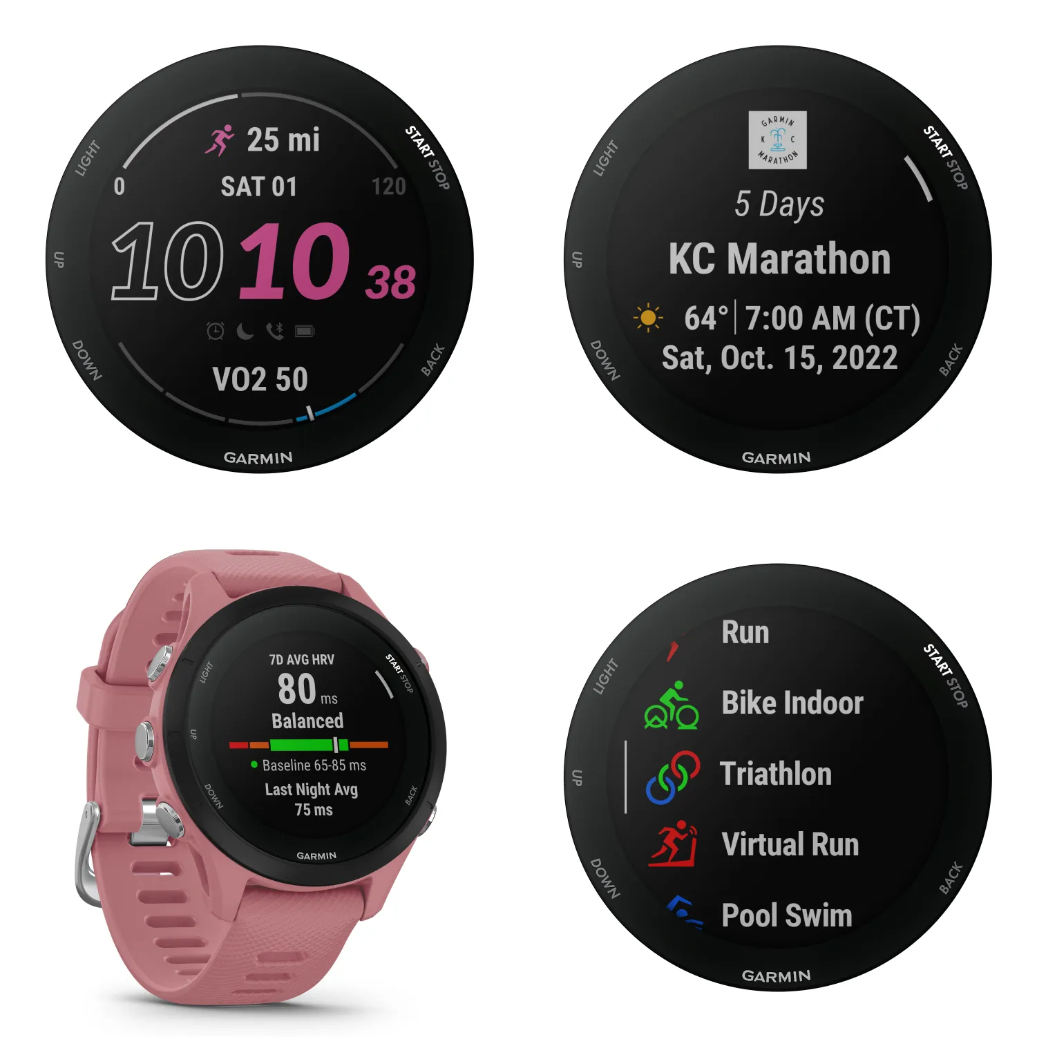 Garmin Forerunner 255 Series GPS Running Smartwatch, 46 mm or 41 mm