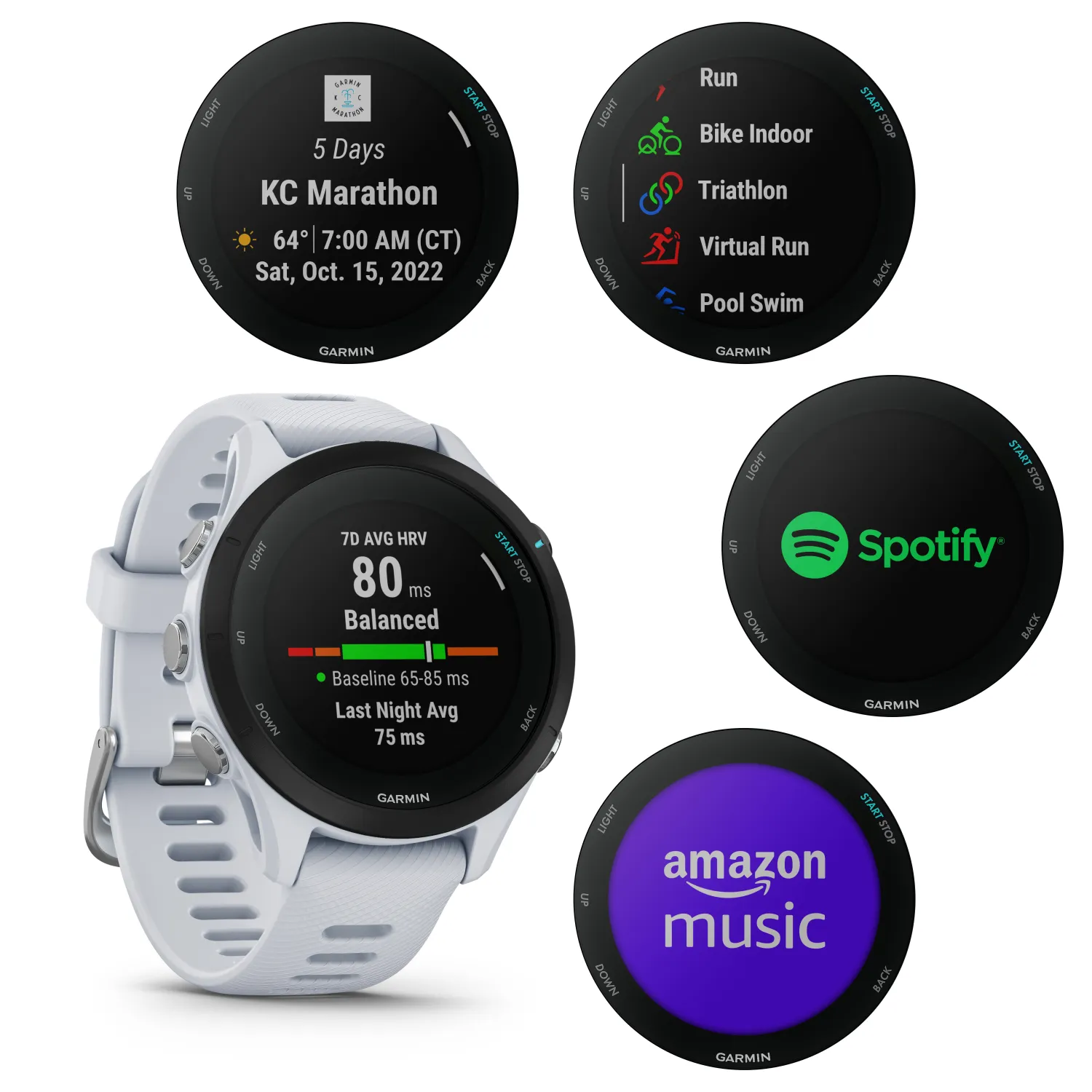 Garmin Forerunner 255 Series GPS Running Smartwatch, 46 mm or 41 mm