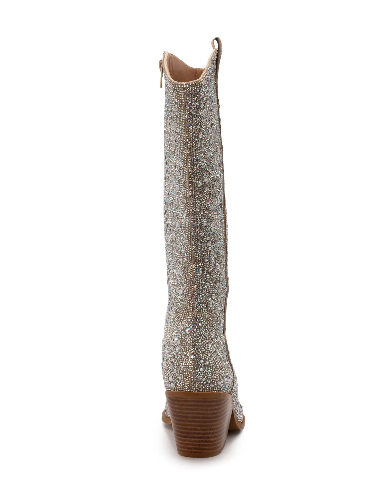 Glitzy | Clear Rhinestone Tall Western Boots