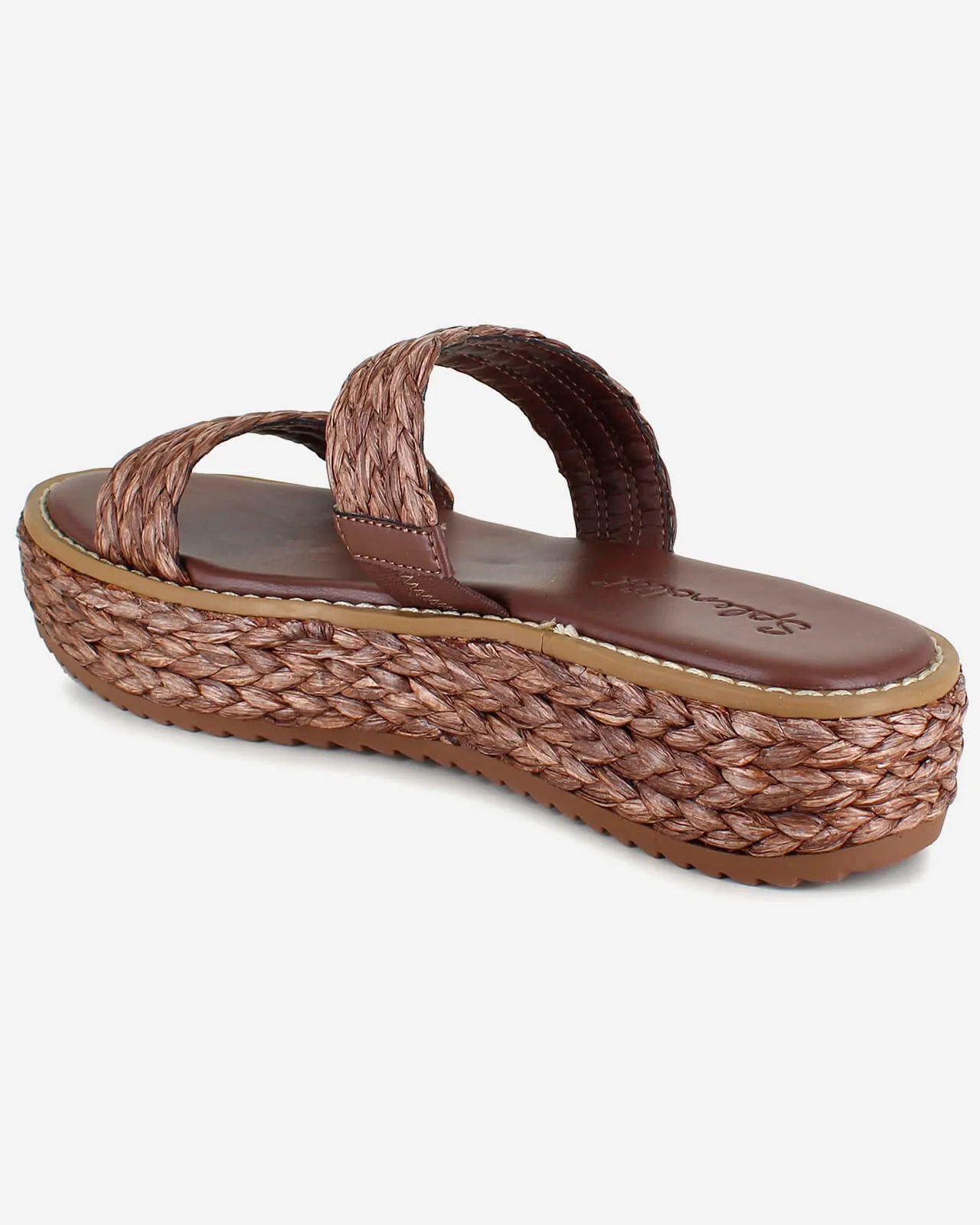 Goldi Raffia Wedge in Espresso