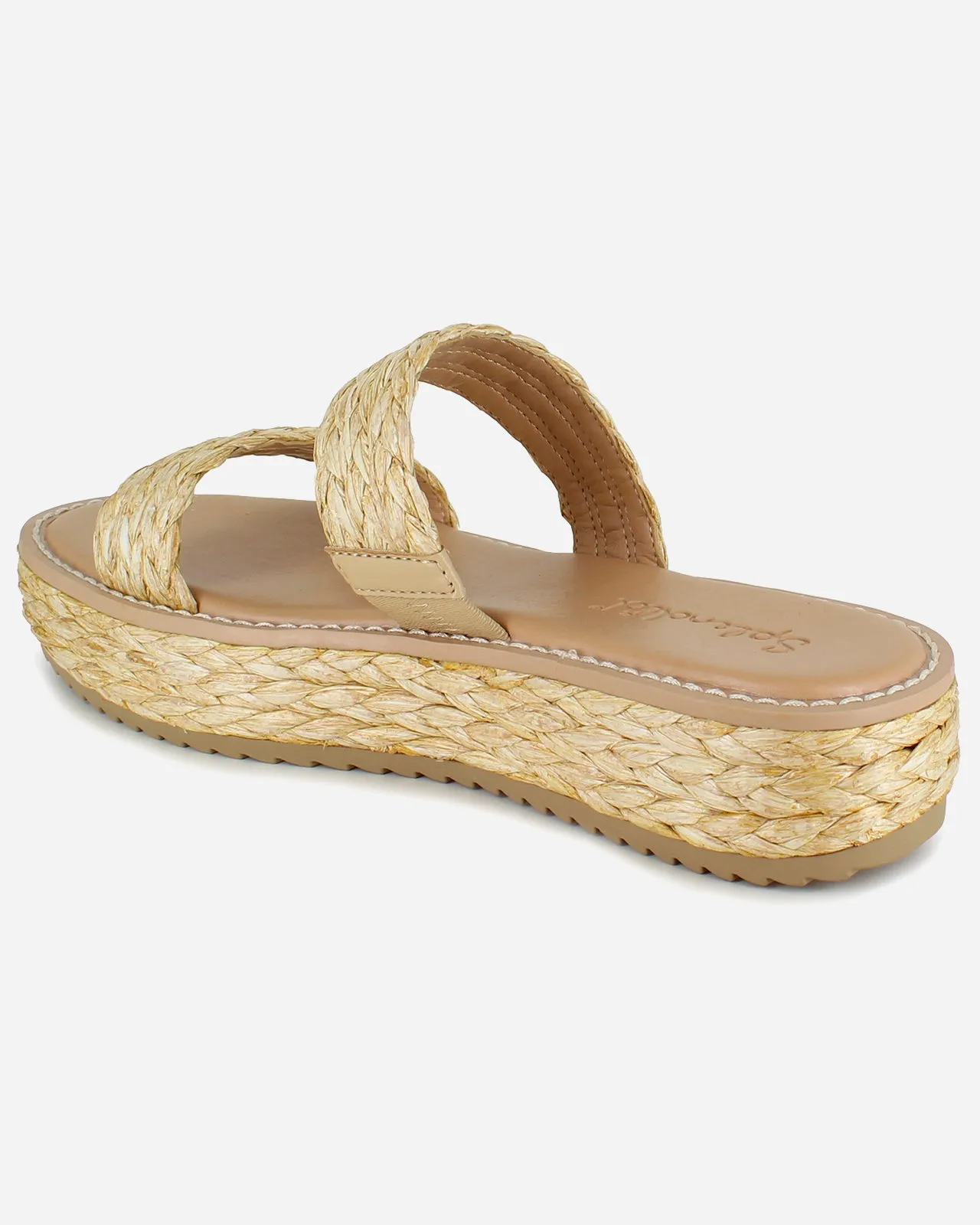 Goldi Raffia Wedge in Natural