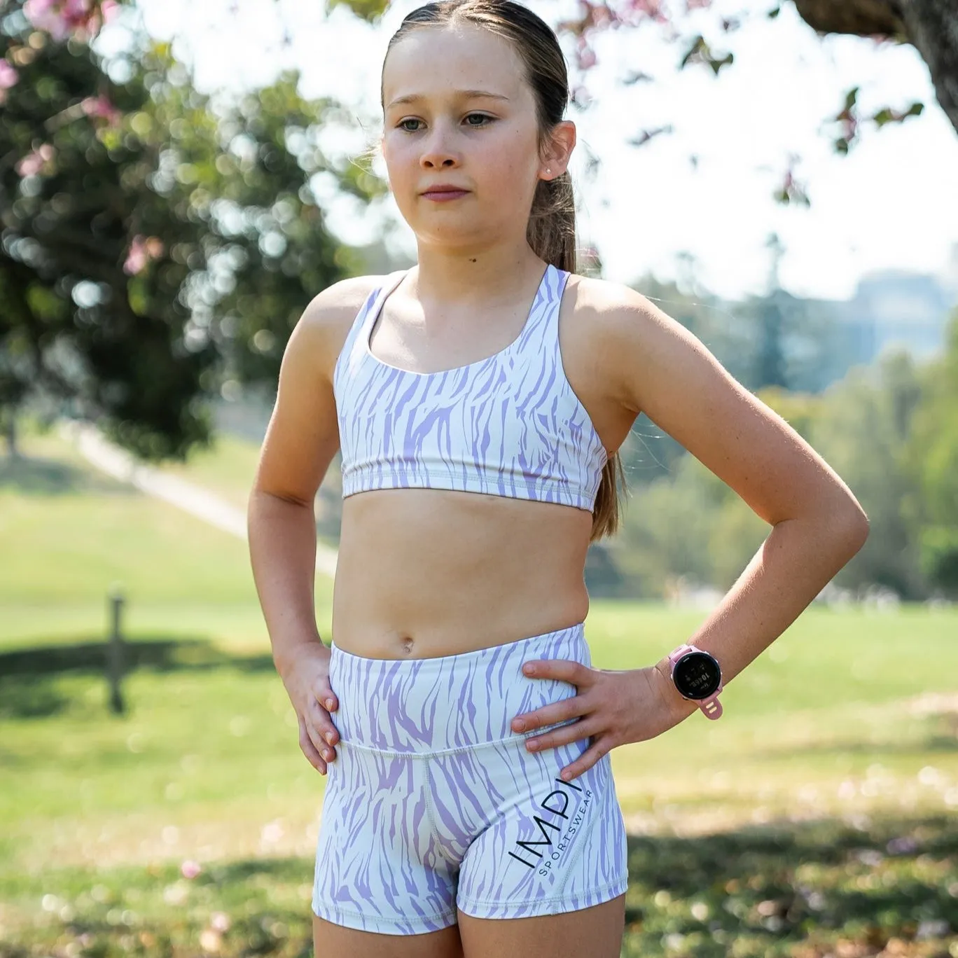 IMPI Strappy Running Bra Top - Lavender Haze