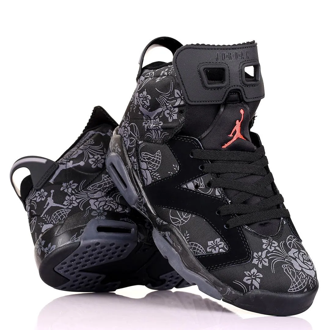 JD Men's Casual Wear Floral Retro 4 Black