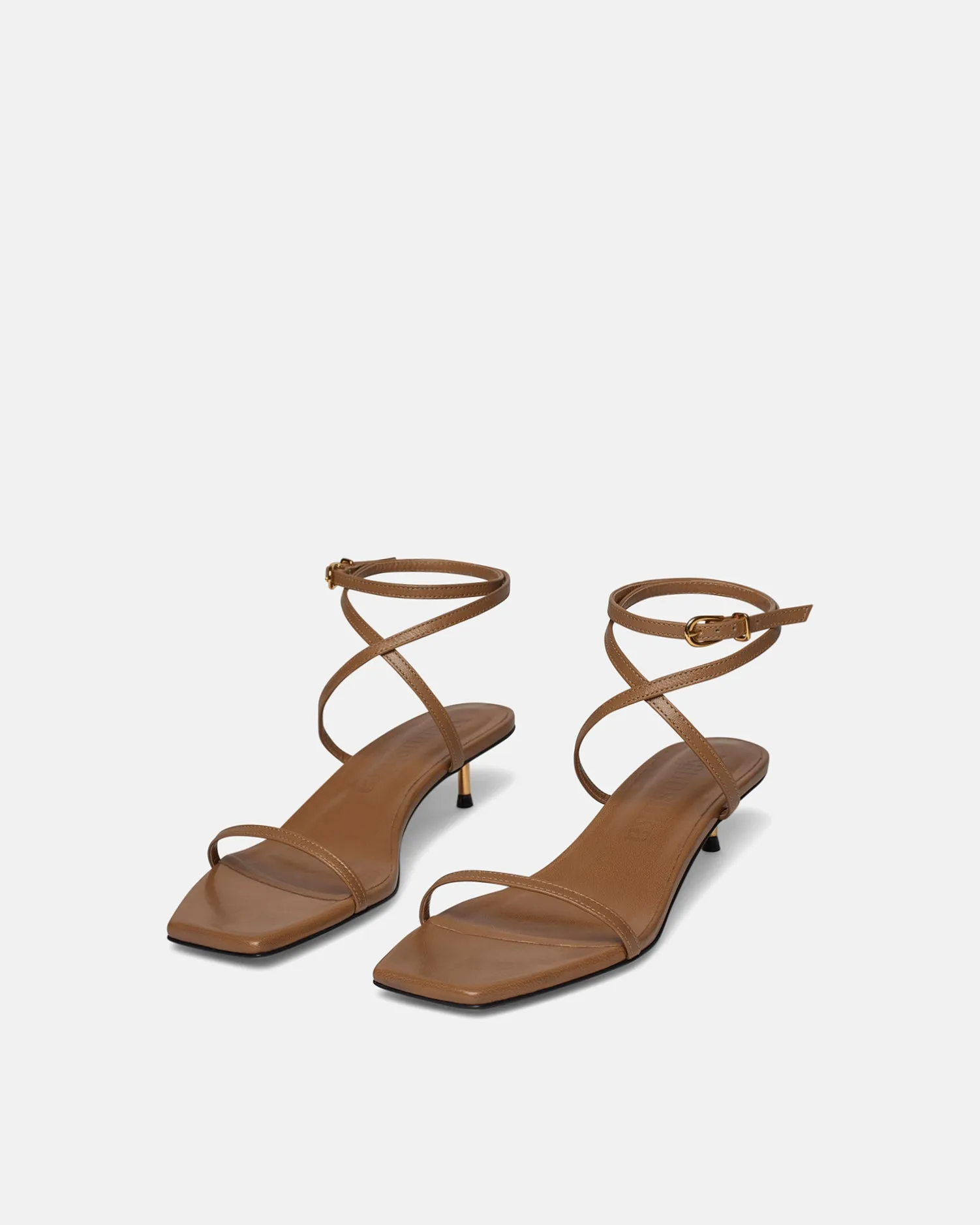 Jol - Leather Sandals - Nut Brown