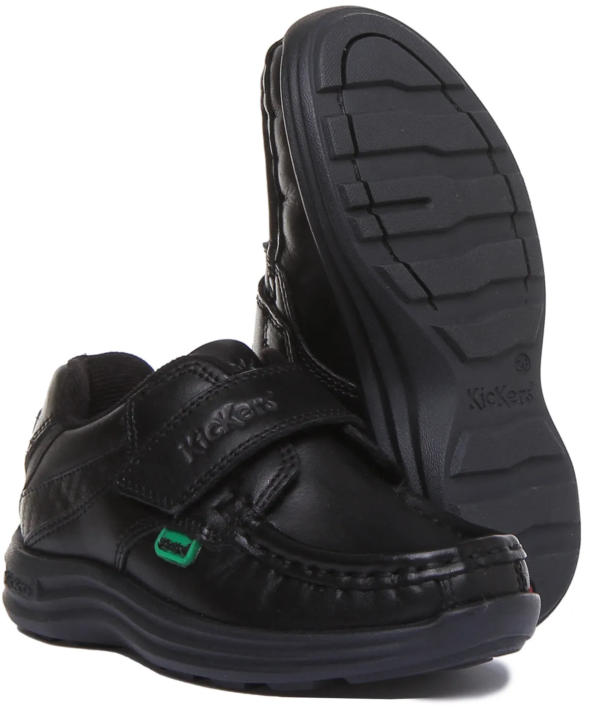 Kickers Reason Strap In Black For Infants