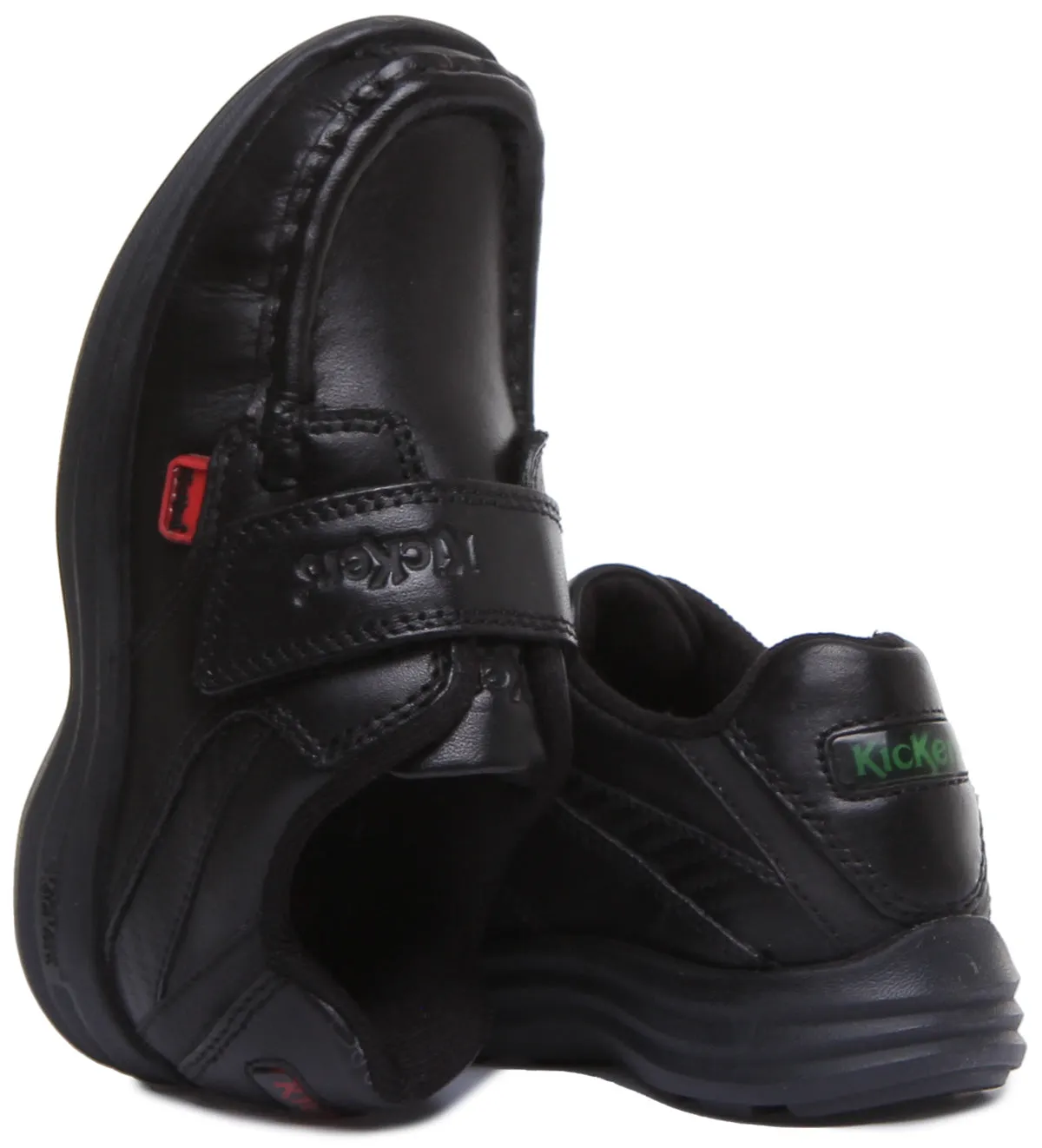 Kickers Reason Strap In Black For Infants