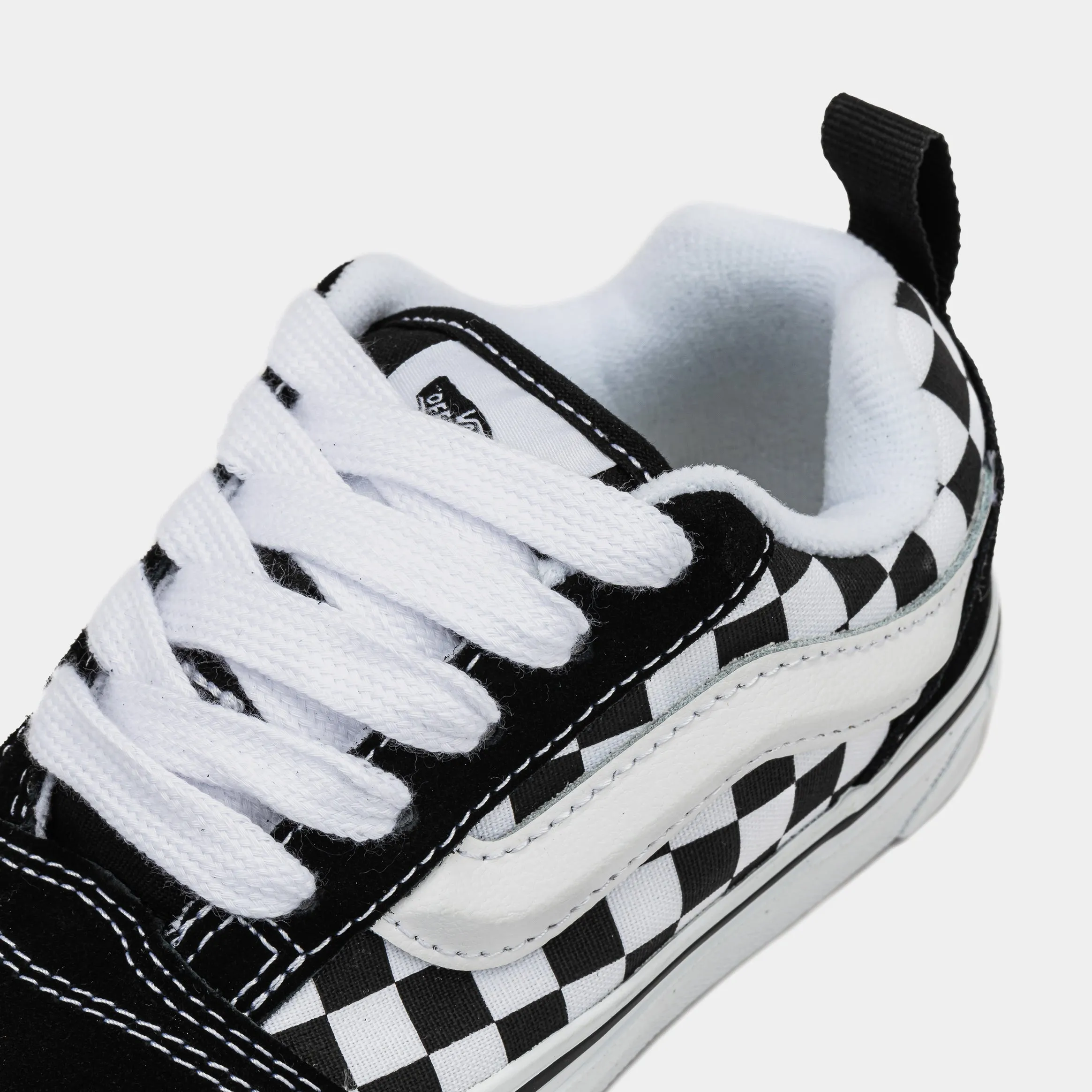 Knu Skool Mega Check Preschool Skate Shoes (Black/White)