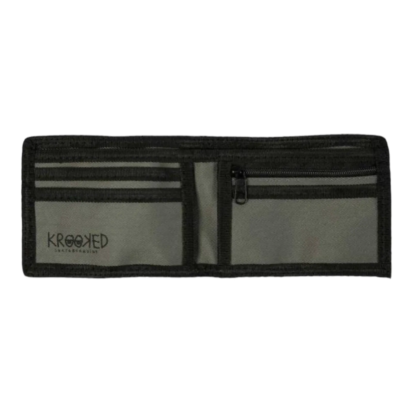 Krooked Arketype Raw Bifold Wallet - Charcoal/Black