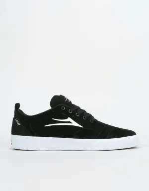 Lakai Bristol Skate Shoes - Black/White Suede