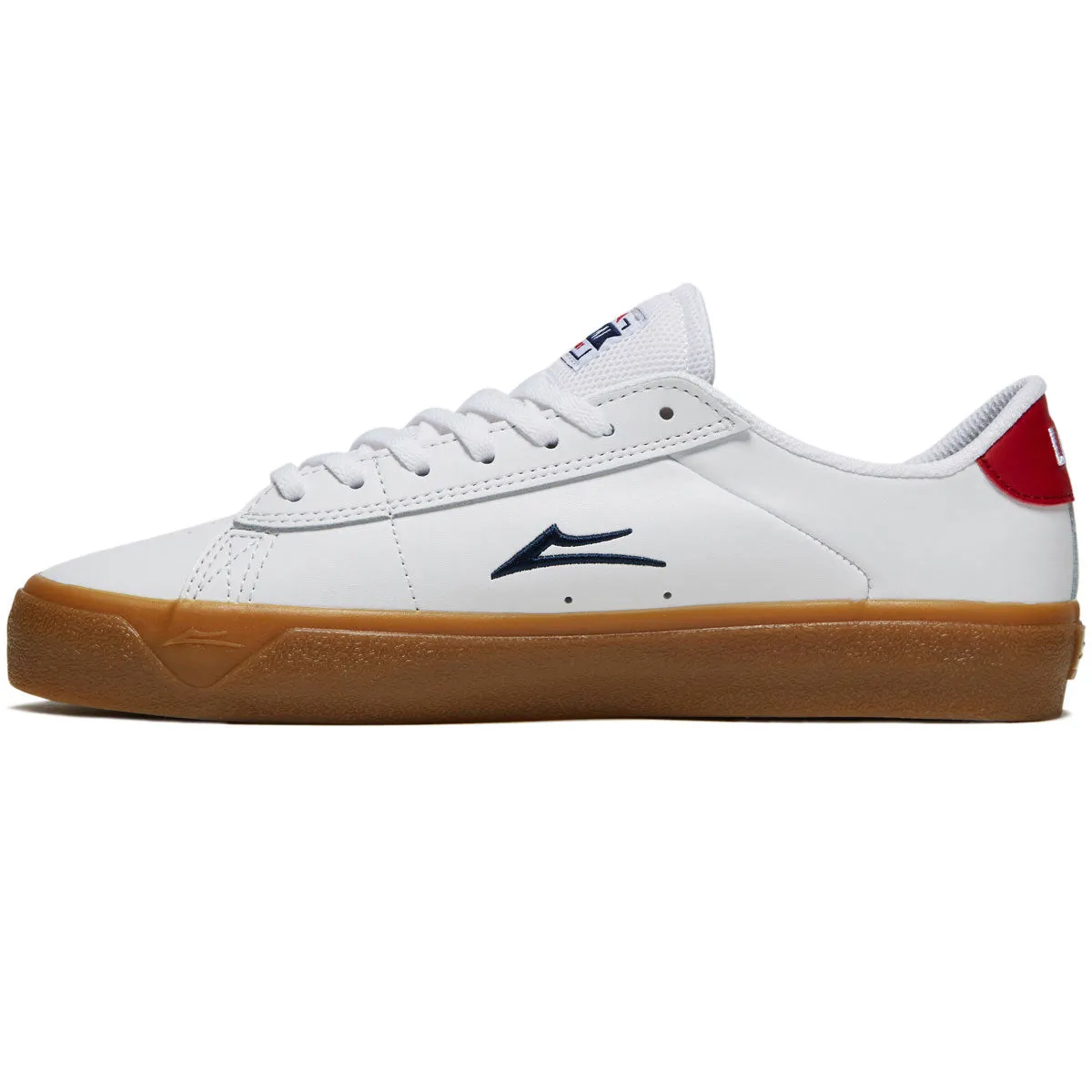 Lakai Newport Shoes - White/Gum Leather