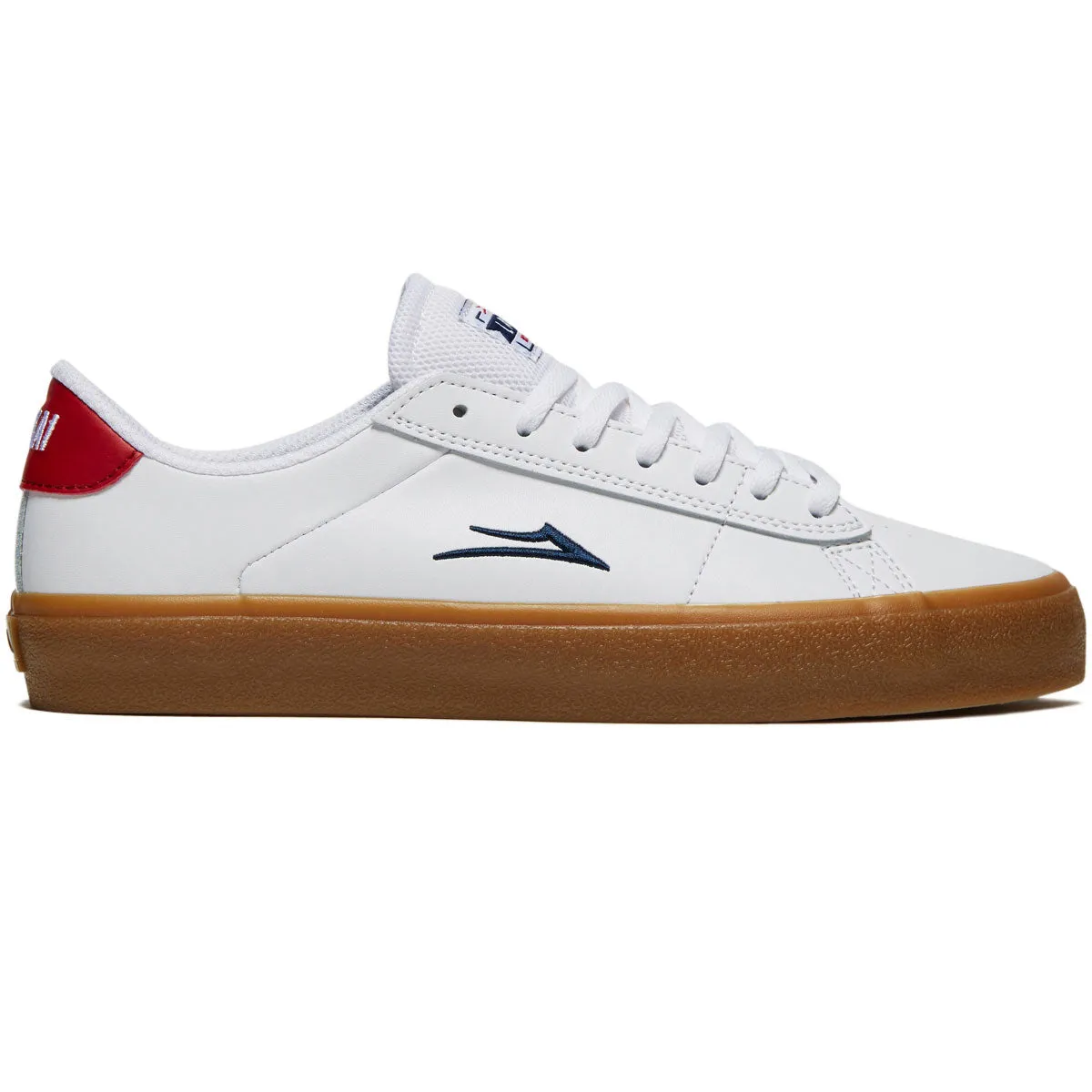 Lakai Newport Shoes - White/Gum Leather