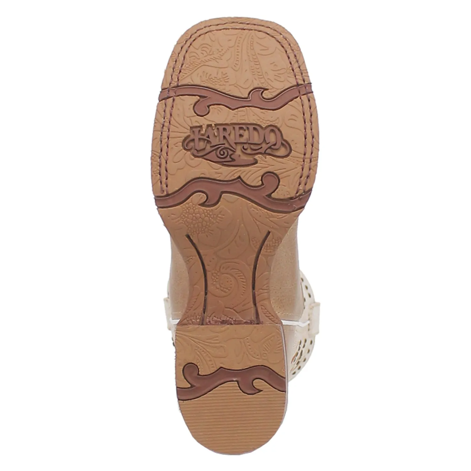 Laredo Womens Lydia Sand/White Leather Cowboy Boots