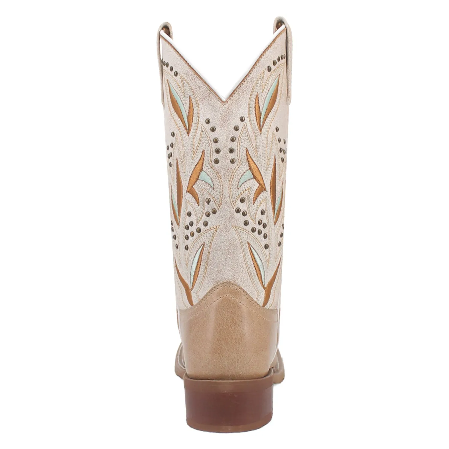 Laredo Womens Lydia Sand/White Leather Cowboy Boots