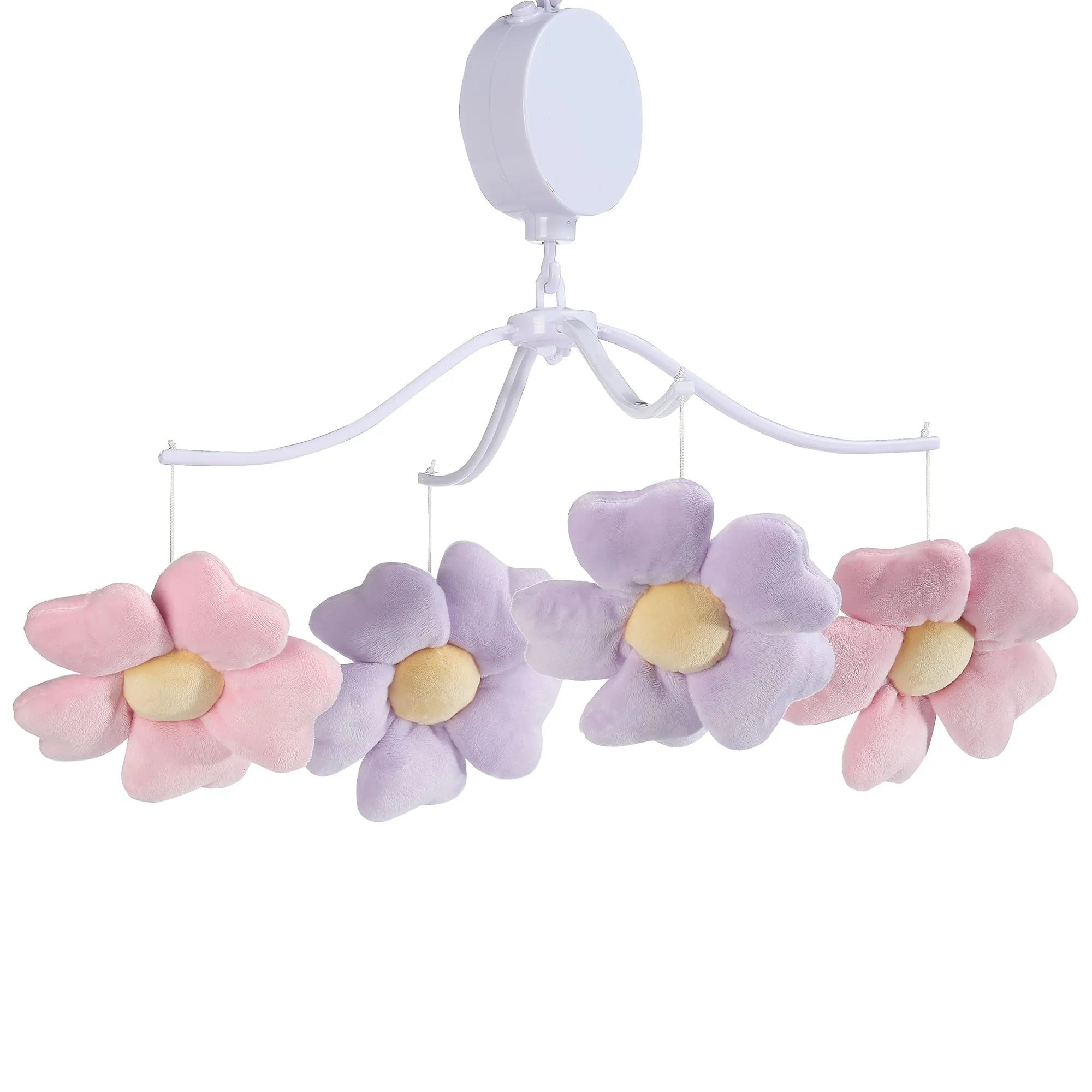 Lavender Floral Musical Baby Crib Mobile