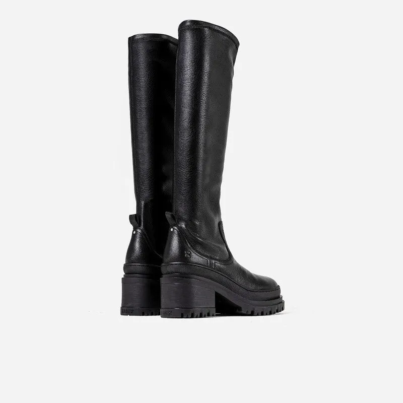 Lyssa Black Stretch High Boots