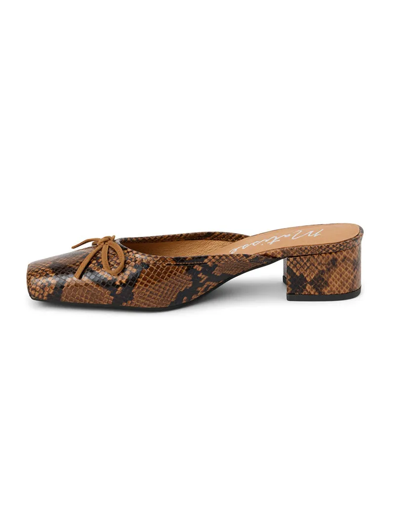 Matisse Basilio Heeled Mule - Brown Snake