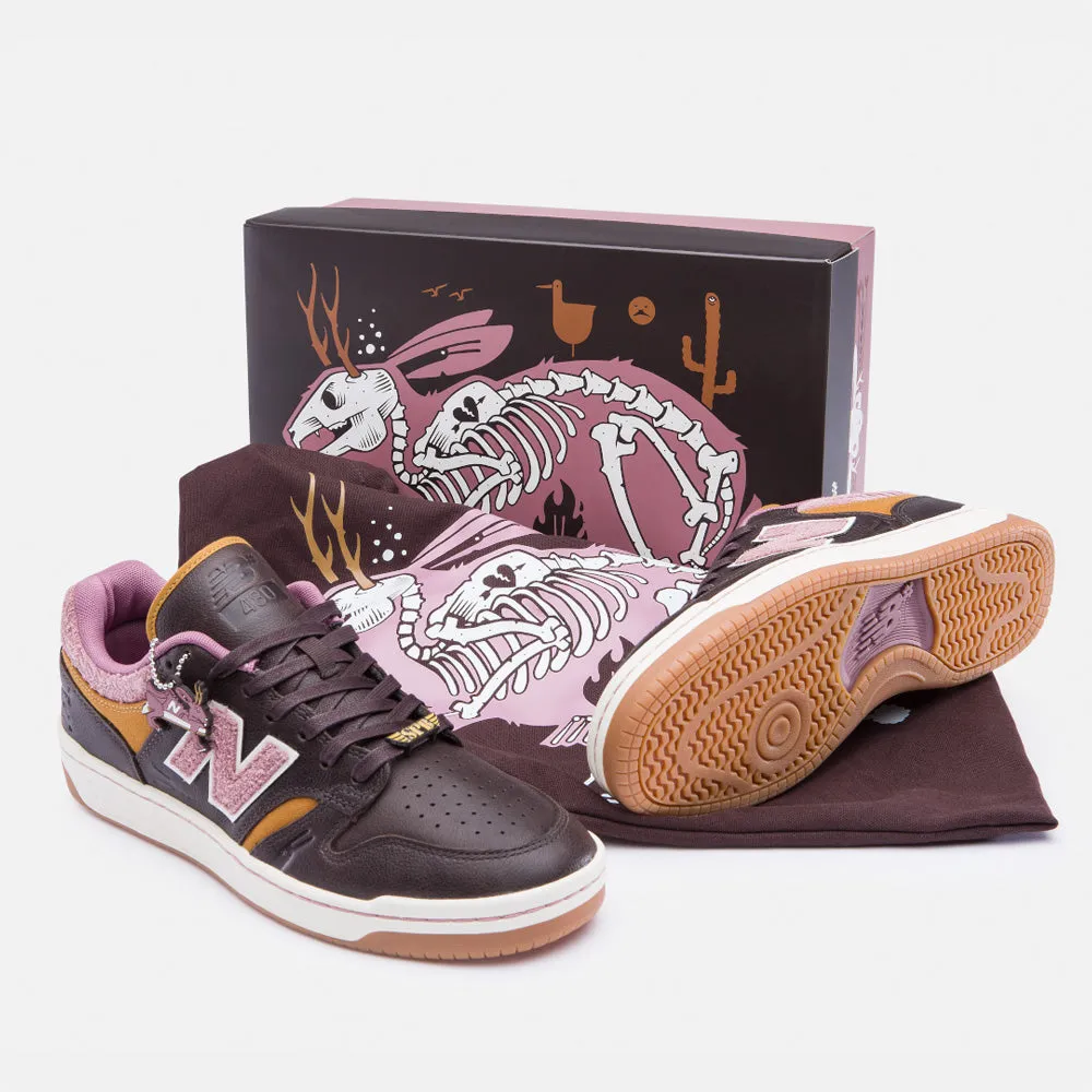 New Balance Numeric - 303 Boards Jeremy Fish 480 Shoes - Brown / Pink