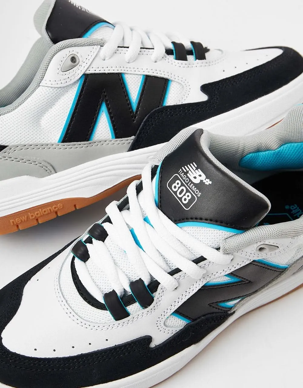 New Balance Numeric 808 Skate Shoes - White/Teal