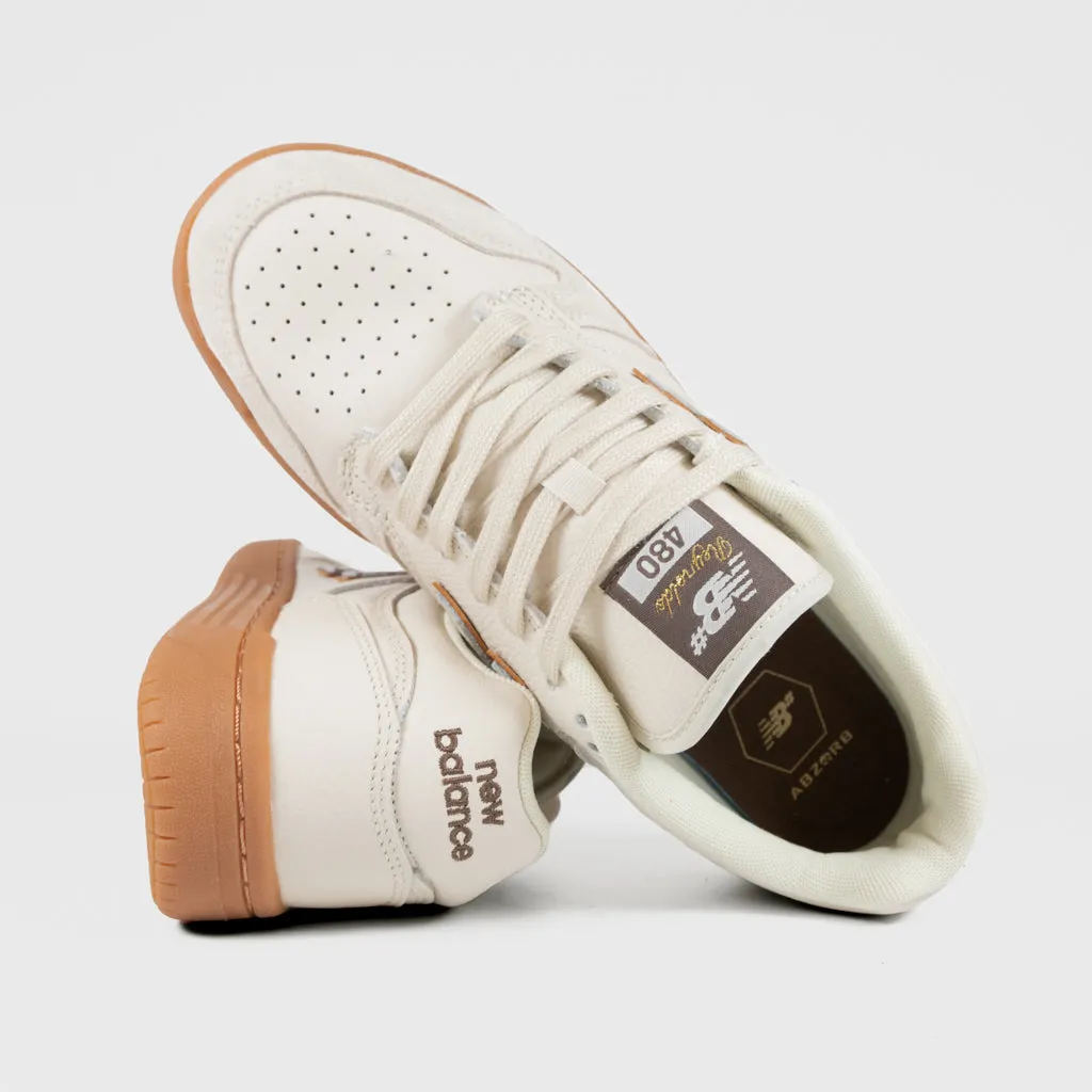 New Balance Numeric - Andrew Reynolds 480 Shoes - Sea Salt / Gum Brown