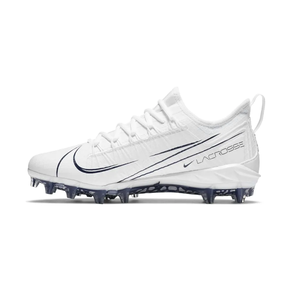 Nike Alpha Huarache 7 Pro White/Navy Blue Lacrosse Cleats