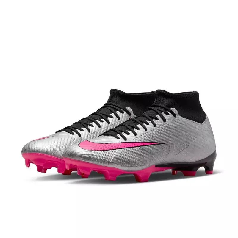 Nike Zoom Mercurial Superfly 9 Academy XXV MG "Metallic Silver/Hyper Pink" Men's Soccer Cleat