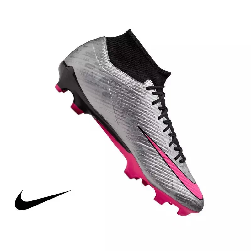 Nike Zoom Mercurial Superfly 9 Academy XXV MG "Metallic Silver/Hyper Pink" Men's Soccer Cleat