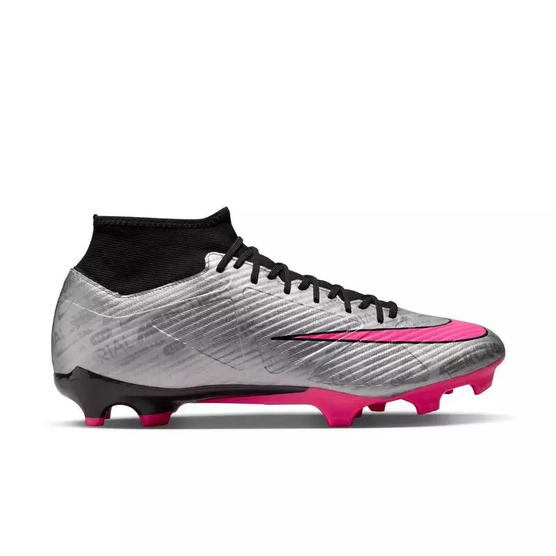 Nike Zoom Mercurial Superfly 9 Academy XXV MG "Metallic Silver/Hyper Pink" Men's Soccer Cleat