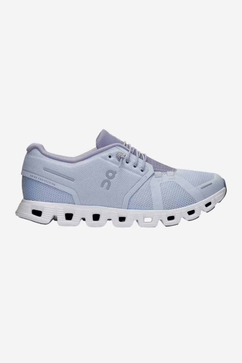 On Running Womens Cloud 5 Sneakers in Heather Fossil