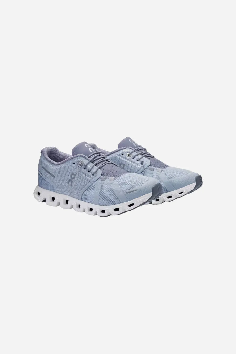 On Running Womens Cloud 5 Sneakers in Heather Fossil