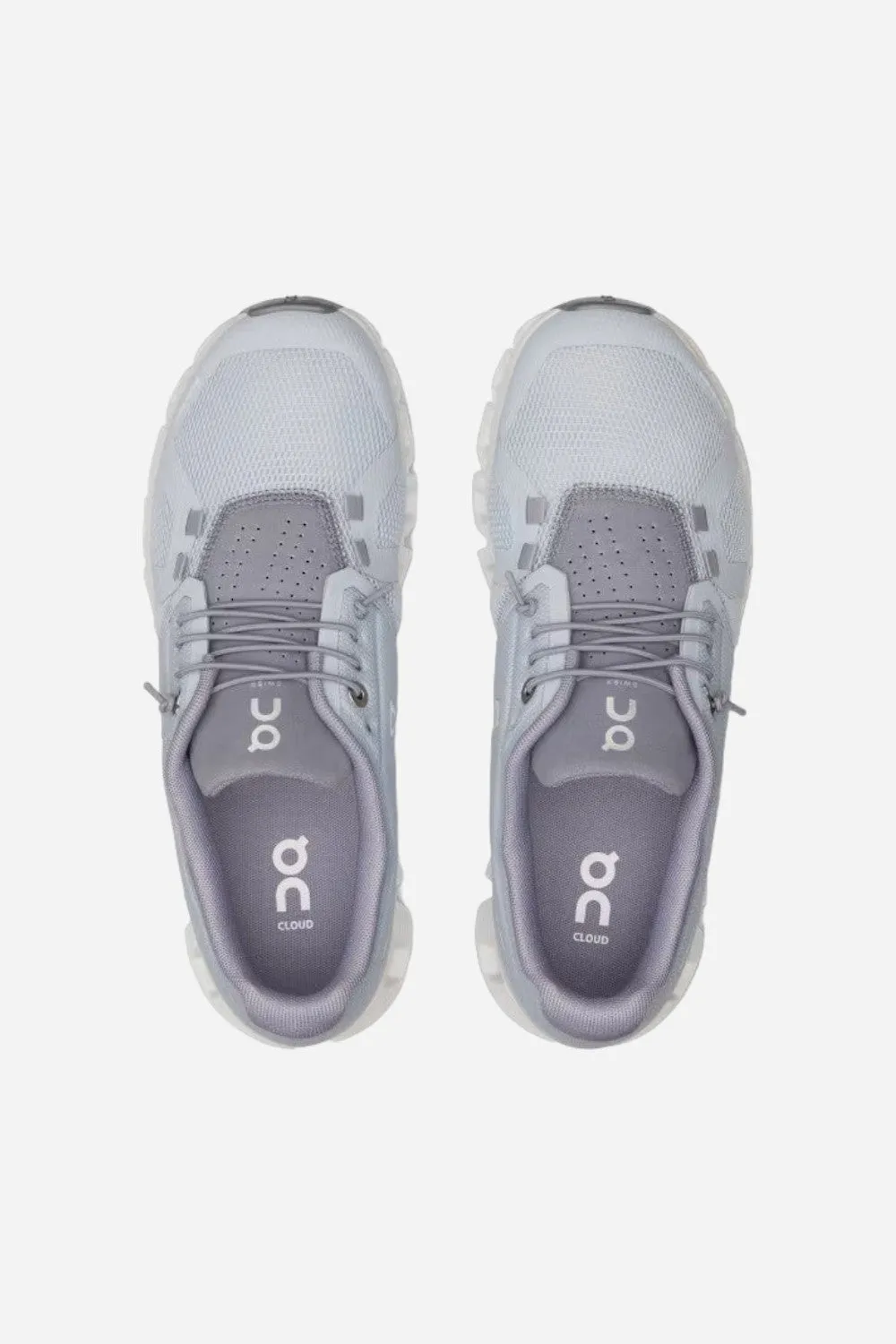 On Running Womens Cloud 5 Sneakers in Heather Fossil