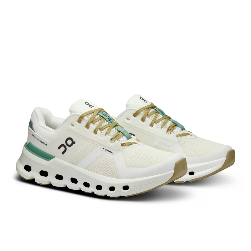 On Women's Cloudrunner 2 Running Shoes Undyed / Green