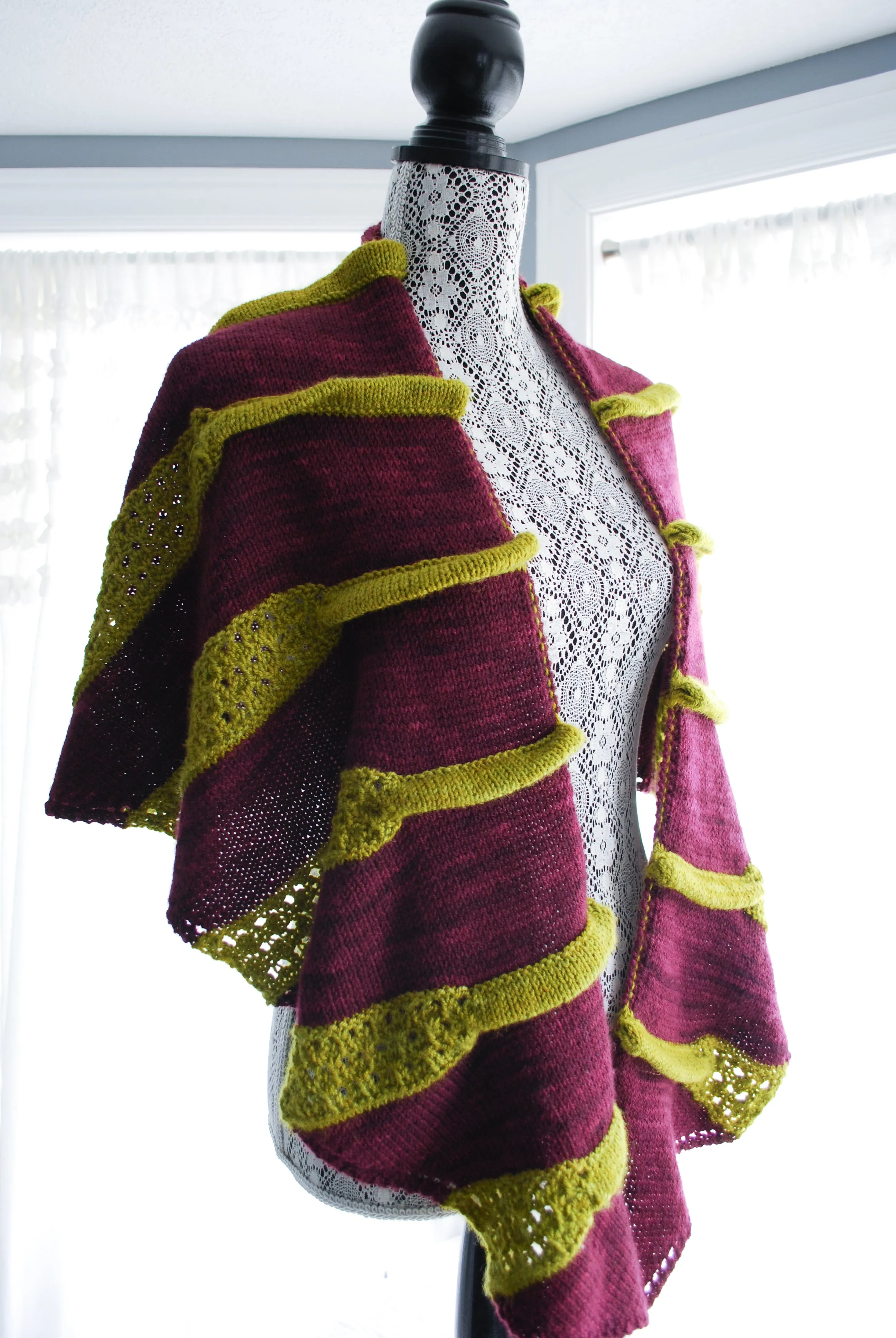 Plicata Shawl Knitting Pattern (PDF) by Phibersmith Designs