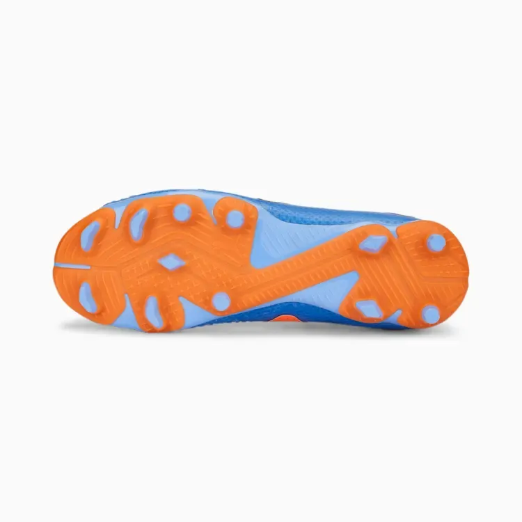 Puma Kids Future Pro FG/AG-Blue Glimmer-PUMA White-Ultra Orange