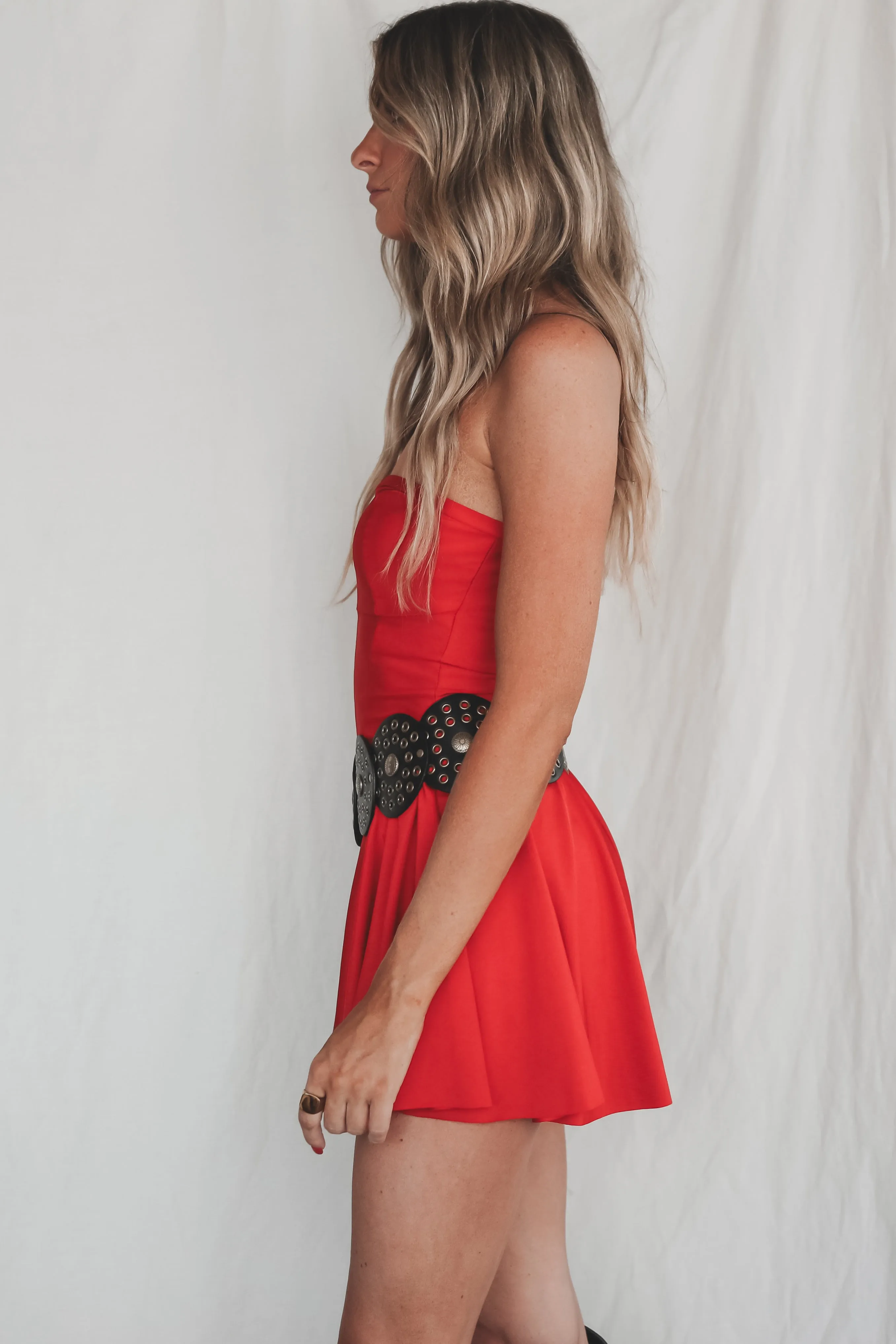 Rain Or Shine The Show Goes On Strapless Romper Dress