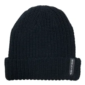 RELIEF COTTON KNIT CUFFED BEANIE BLACK