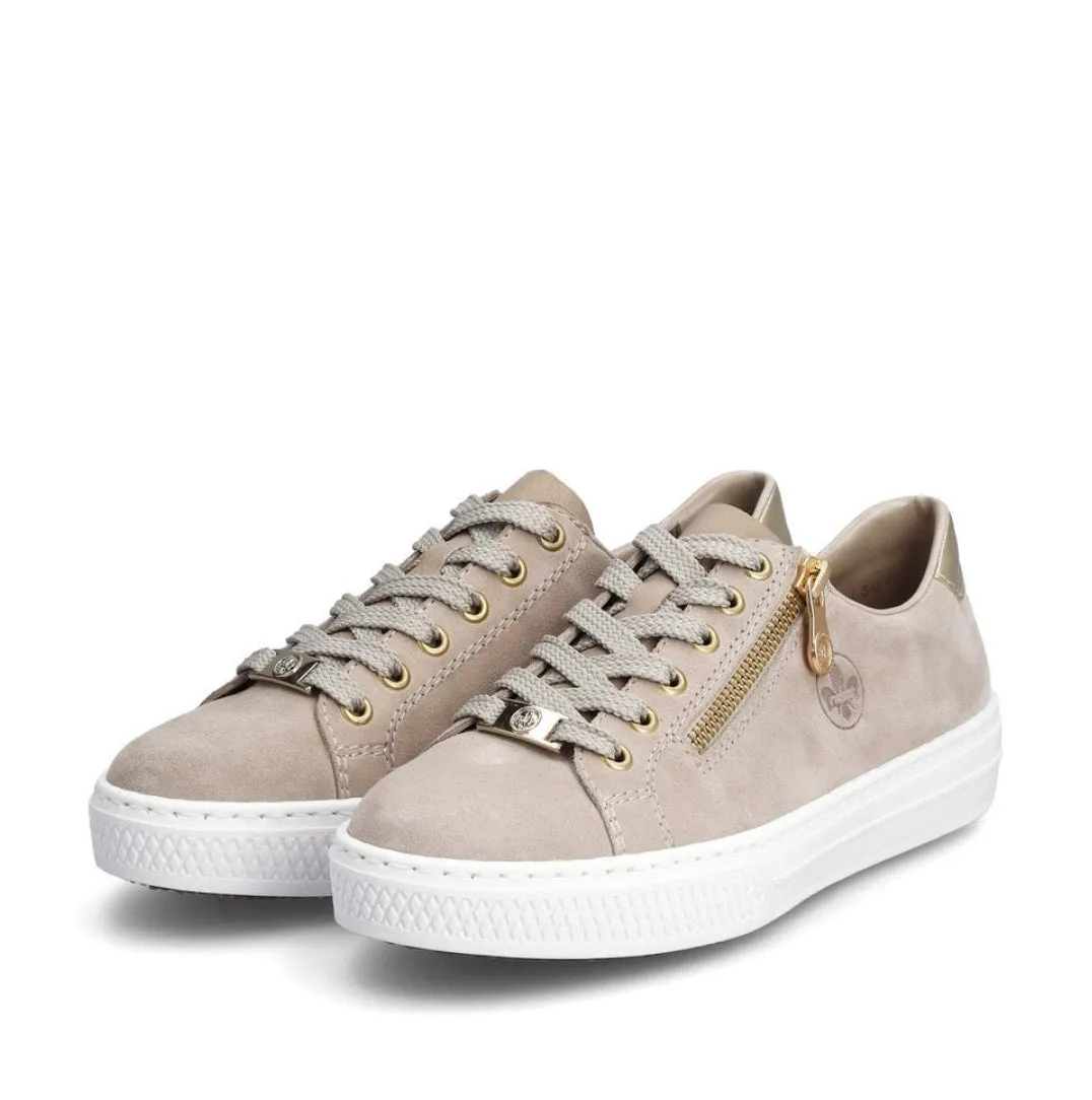 Rieker L59L1-60 Kasanga Nude Leather Trainers