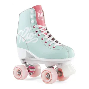 Rio Roller Script Teal and Coral Roller Skates